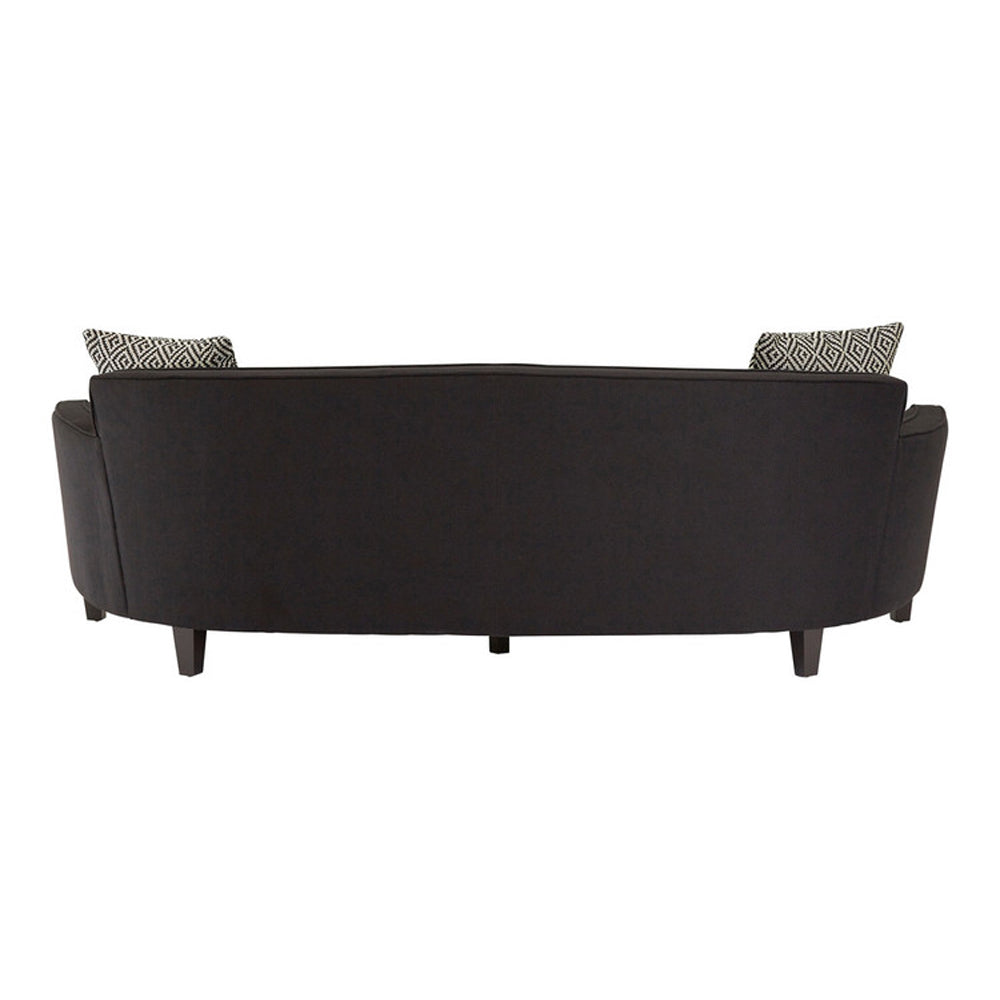 Product photograph of Olivia S Natural Living Collection - Rana Black 3 Seater Sofa from Olivia's.