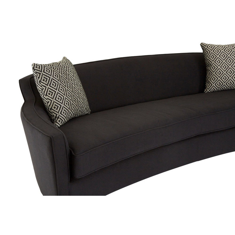 Product photograph of Olivia S Natural Living Collection - Rana Black 3 Seater Sofa from Olivia's.