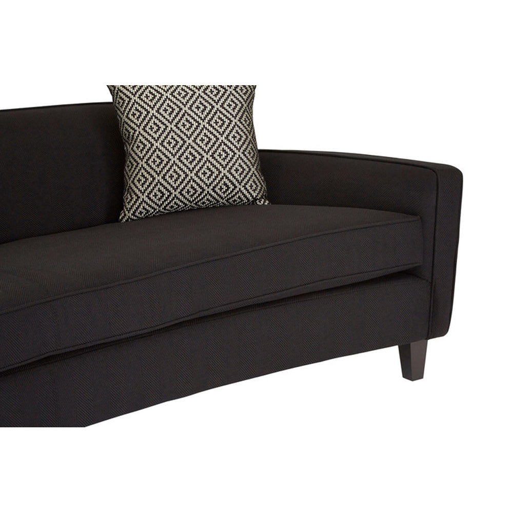 Product photograph of Olivia S Natural Living Collection - Rana Black 3 Seater Sofa from Olivia's.