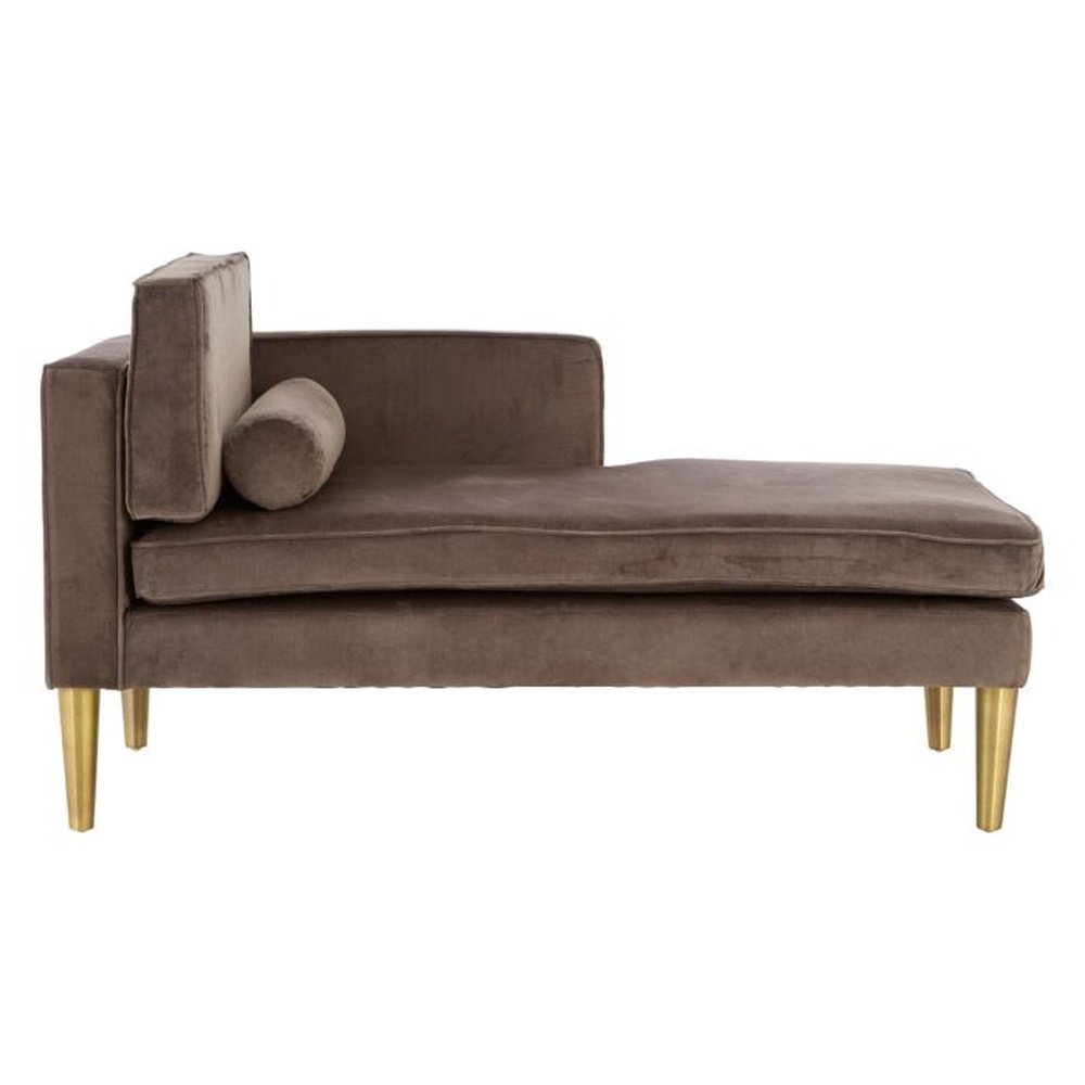 Product photograph of Olivia S Lily Chaise Longue Velvet Taupe from Olivia's