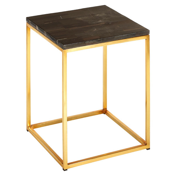 Olivias Riley Side Table Dark Petrified Wood