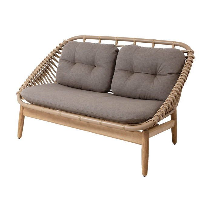 Cane Line String 2 Seater Outdoor Sofa With Teak Frame Natural