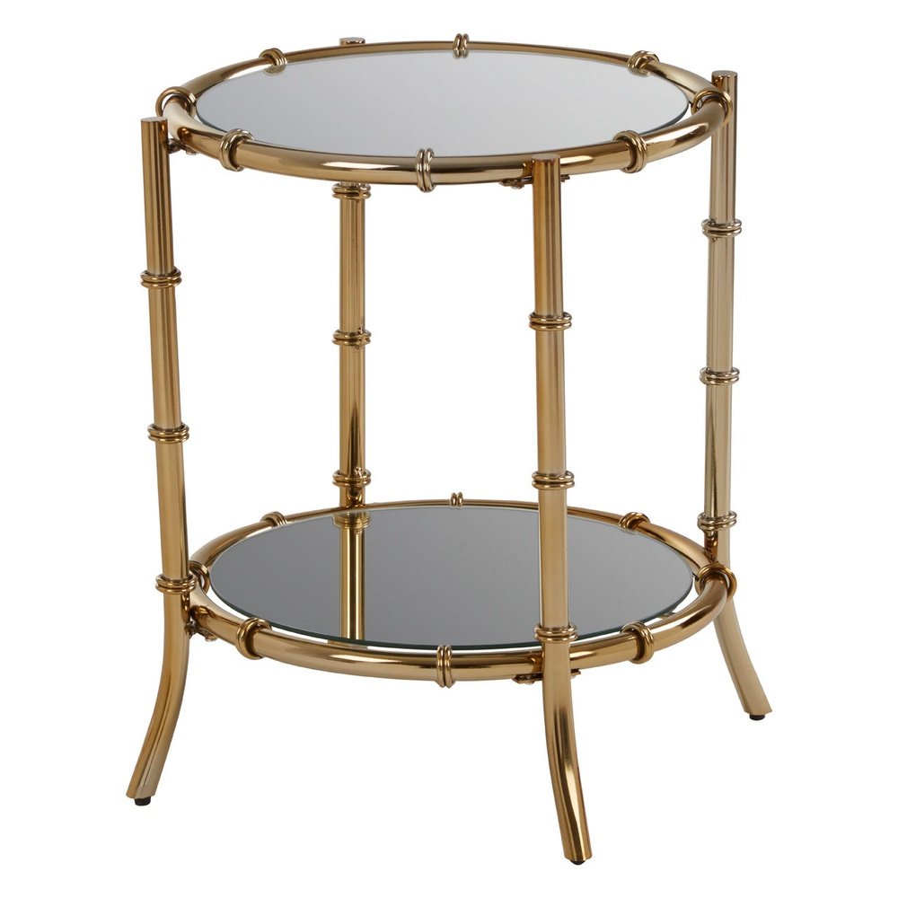 Product photograph of Olivia S Kingston Townhouse Round Side Table Gold from Olivia's
