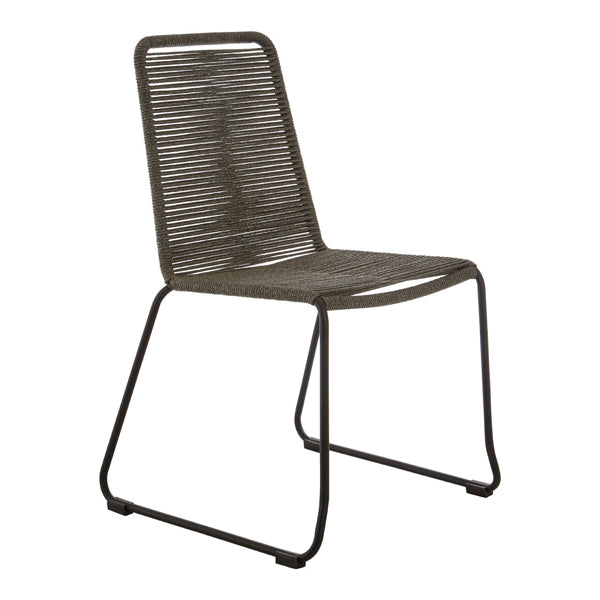Olivias Steph Rope Dining Chair In Grey