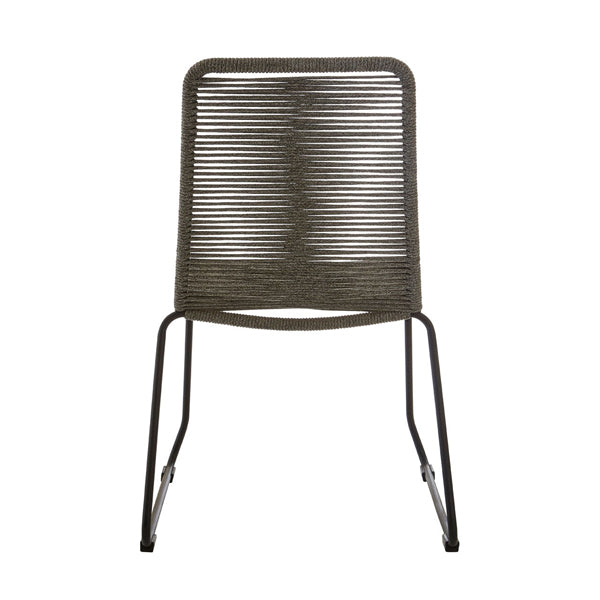 Product photograph of Olivia S Steph Rope Dining Chair In Grey from Olivia's.