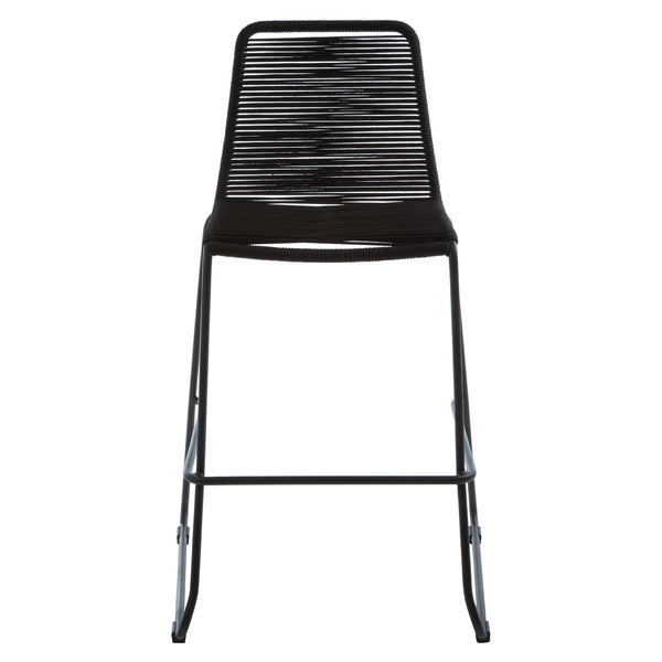 Product photograph of Olivia S Steph Rope Bar Stool Black from Olivia's.