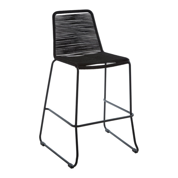 Product photograph of Olivia S Steph Rope Bar Stool Black from Olivia's
