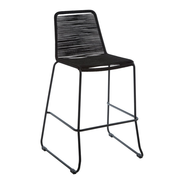 Product photograph of Olivia S Bar Stool Steph Rope Black Outlet from Olivia's