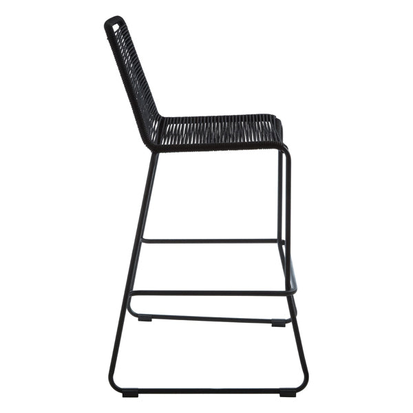 Product photograph of Olivia S Bar Stool Steph Rope Black Outlet from Olivia's.