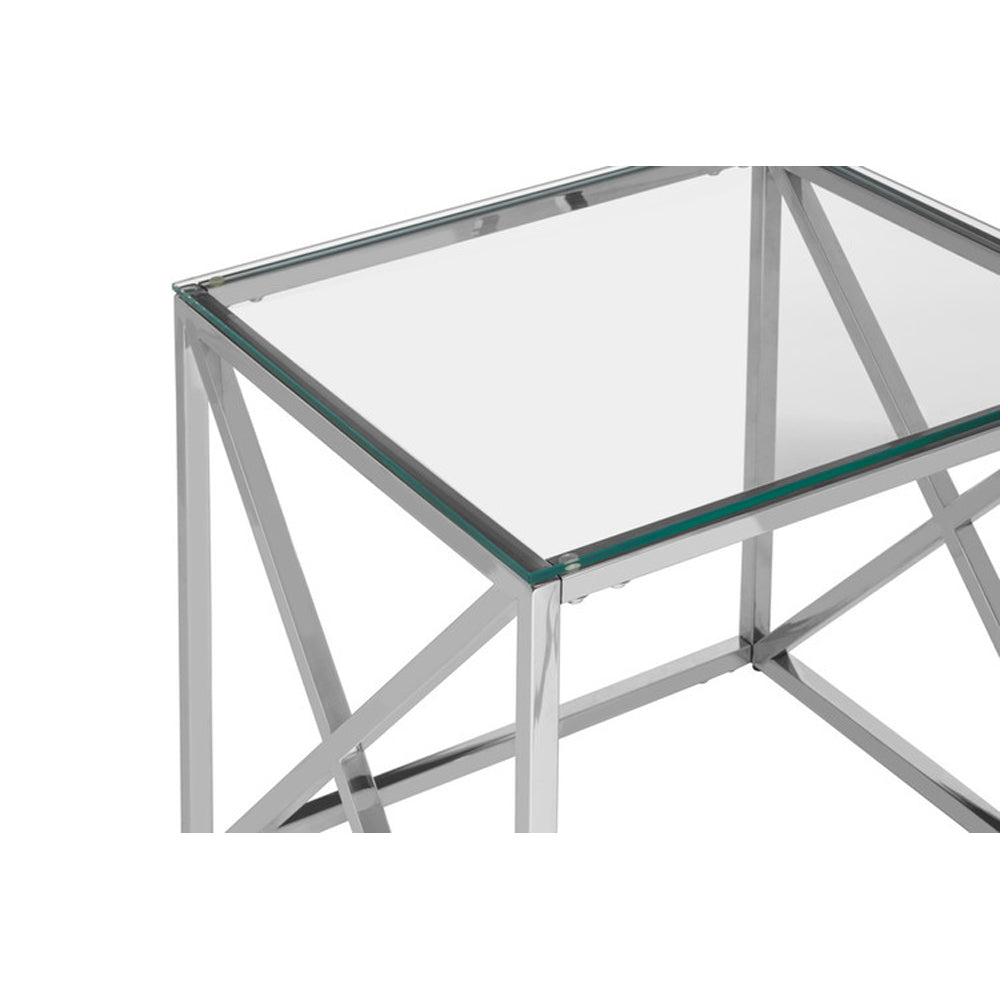 Product photograph of Olivia S Luxe Collection - Cross Side Table from Olivia's.