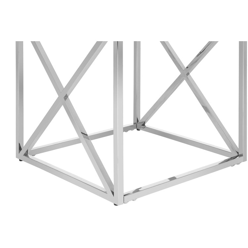 Product photograph of Olivia S Luxe Collection - Cross Side Table from Olivia's.