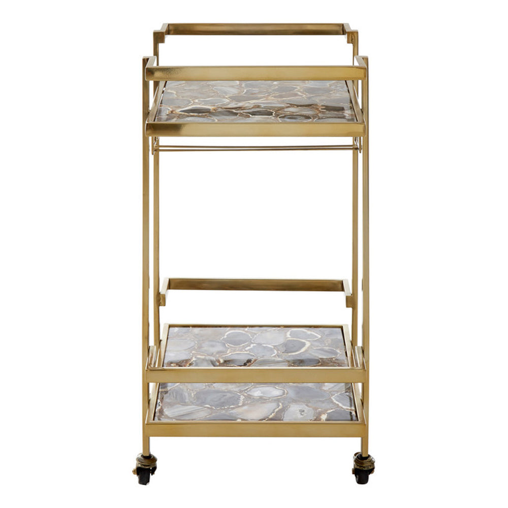Product photograph of Olivia S Boutique Hotel Collection - Vera Gold Drinks Trolley from Olivia's.