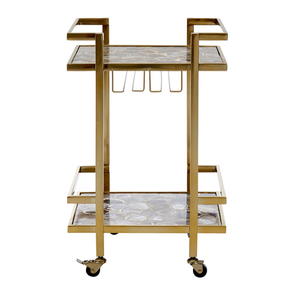 Product photograph of Olivia S Boutique Hotel Collection - Vera Gold Drinks Trolley from Olivia's.