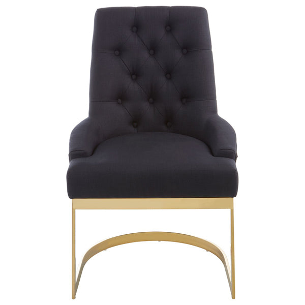 Product photograph of Olivia S Boutique Hotel Collection - Anna Dining Chair Black Fabric from Olivia's