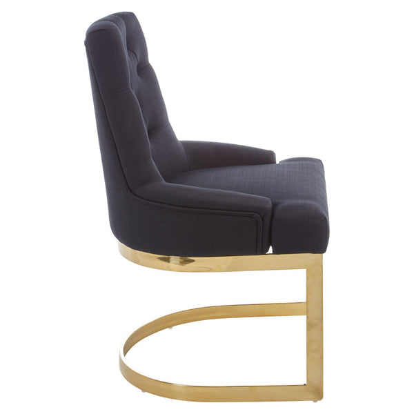 Product photograph of Olivia S Boutique Hotel Collection - Anna Dining Chair Black Fabric from Olivia's.