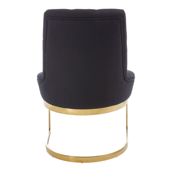 Product photograph of Olivia S Boutique Hotel Collection - Anna Dining Chair Black Fabric from Olivia's.