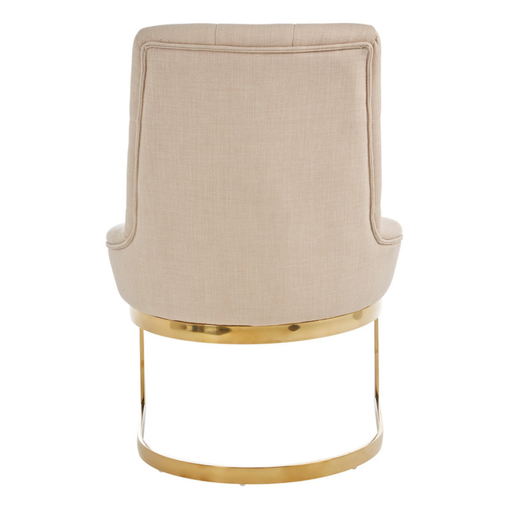 Product photograph of Olivia S Boutique Hotel Collection - Ava Natural Linen Dining Chair from Olivia's.