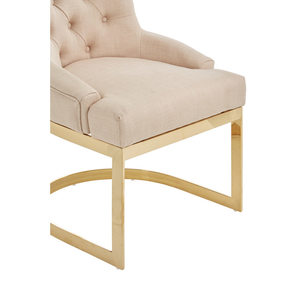 Product photograph of Olivia S Boutique Hotel Collection - Ava Natural Linen Dining Chair from Olivia's.