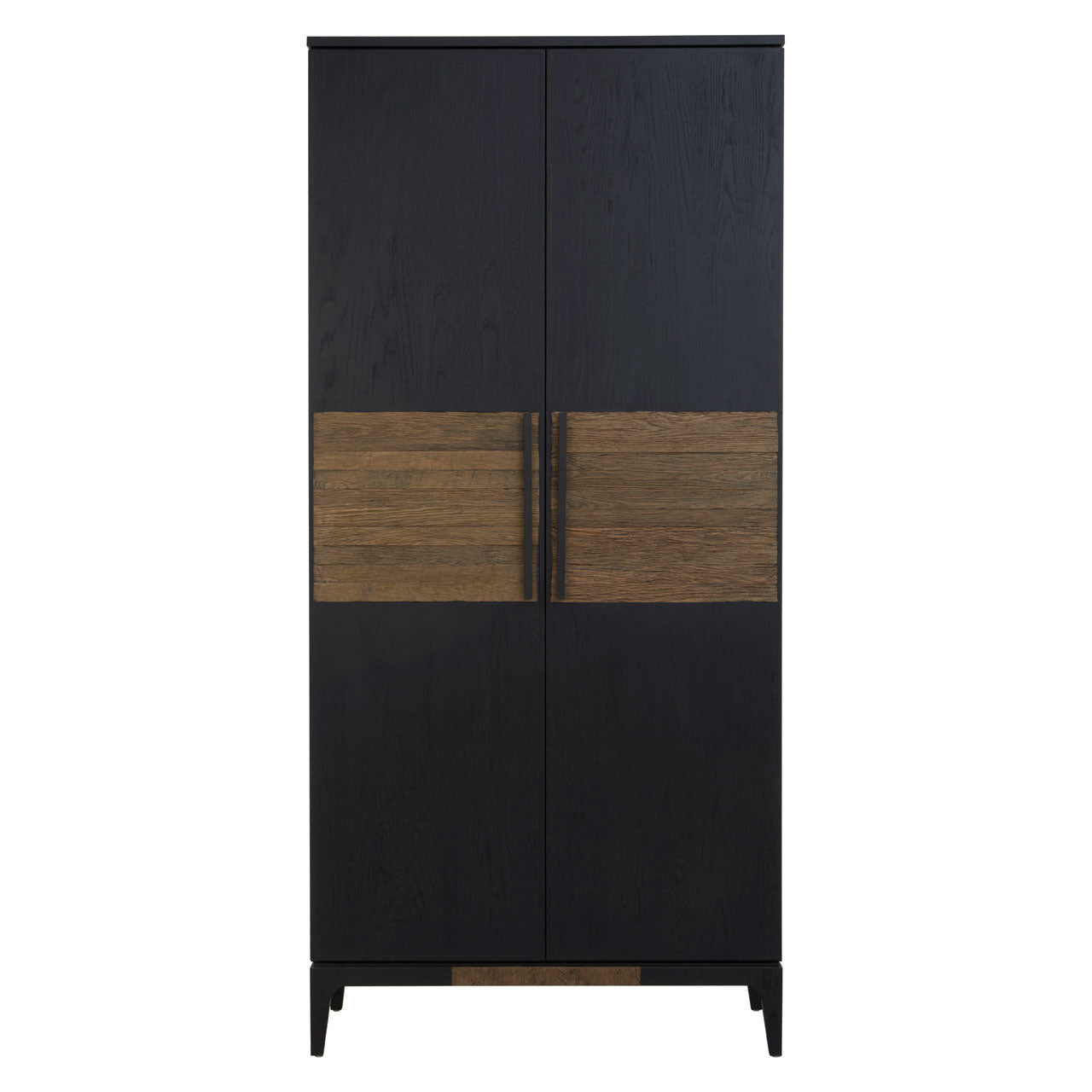 Product photograph of Olivia S Silvia 2 Door Oak Cabinet In Black from Olivia's