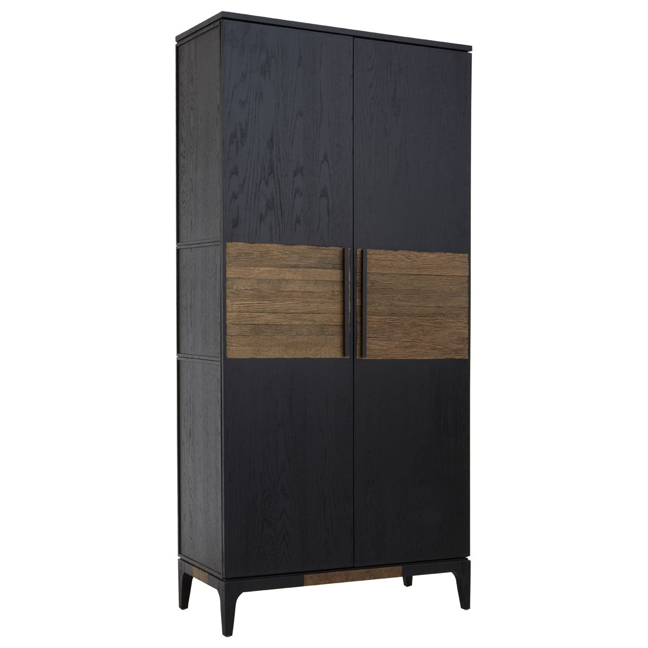 Product photograph of Olivia S Silvia 2 Door Oak Cabinet In Black from Olivia's.