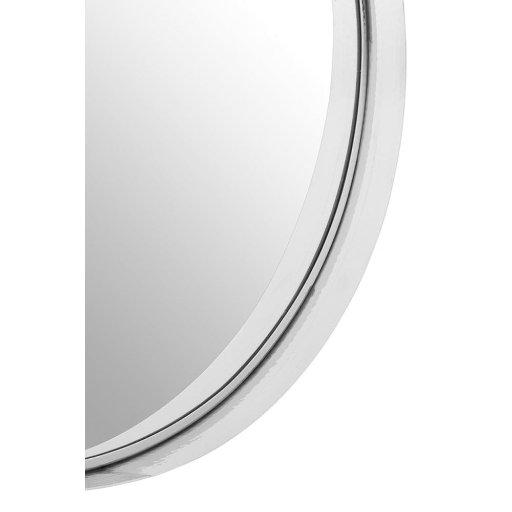 Product photograph of Olivia S Luxe Collection - Silver Large Round Wall Mirror from Olivia's.
