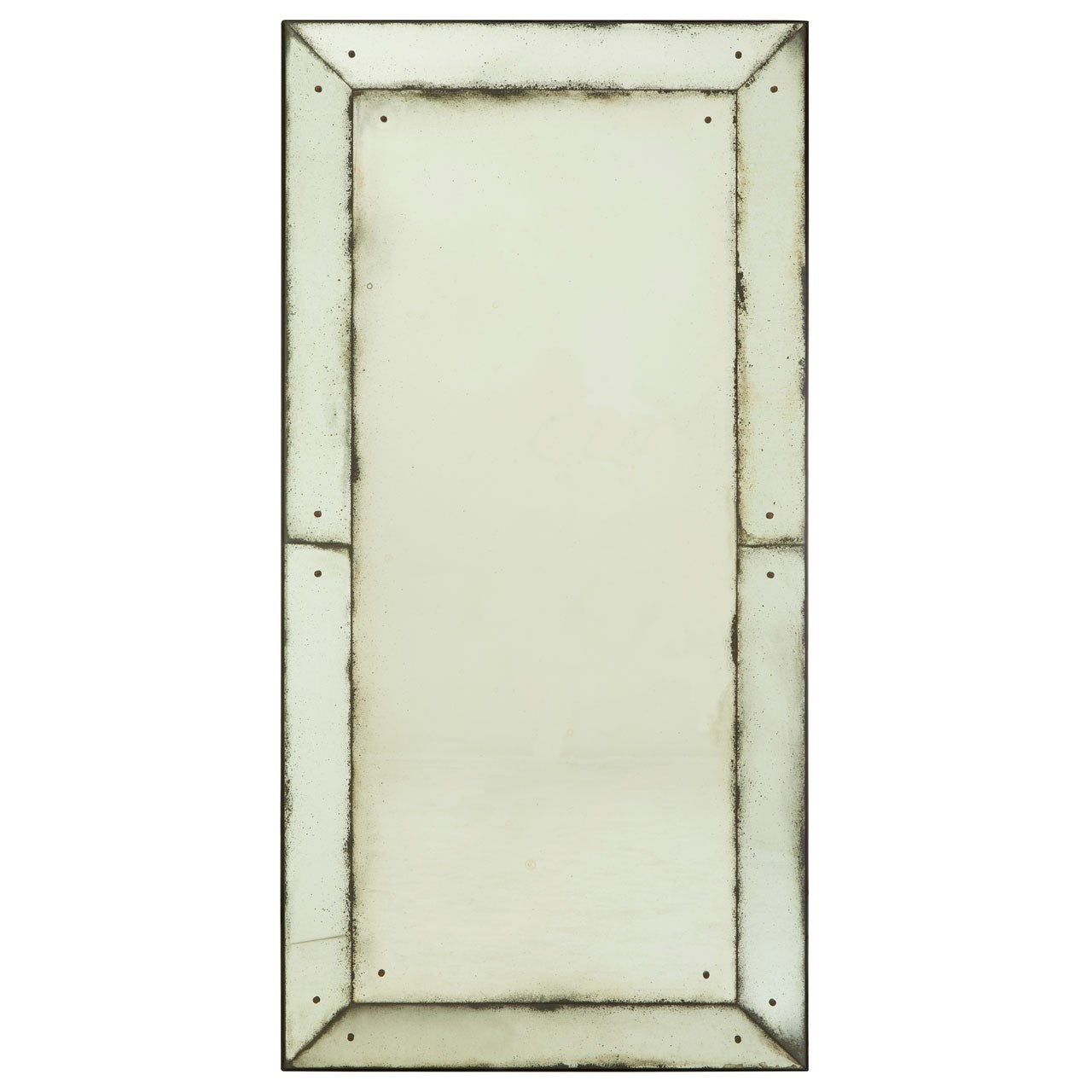 Product photograph of Olivia S Ray Wall Mirror Panelled Grey Grey from Olivia's