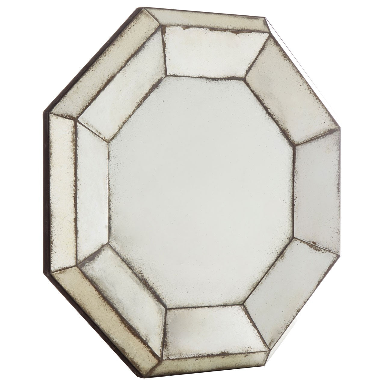 Product photograph of Olivia S Ray Wall Mirror 3d Octagonal Silver Silver from Olivia's.