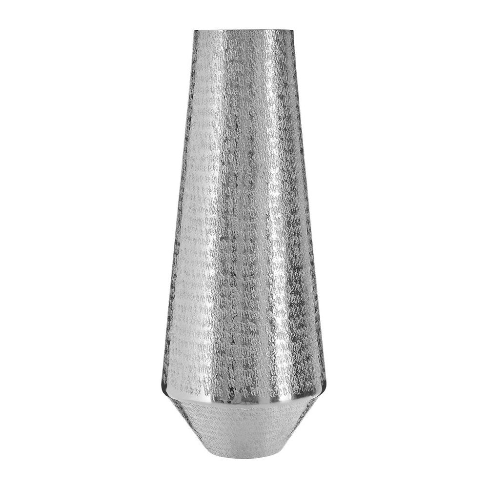 Product photograph of Olivia S Saira Large Hammered Silver Effect Vase from Olivia's
