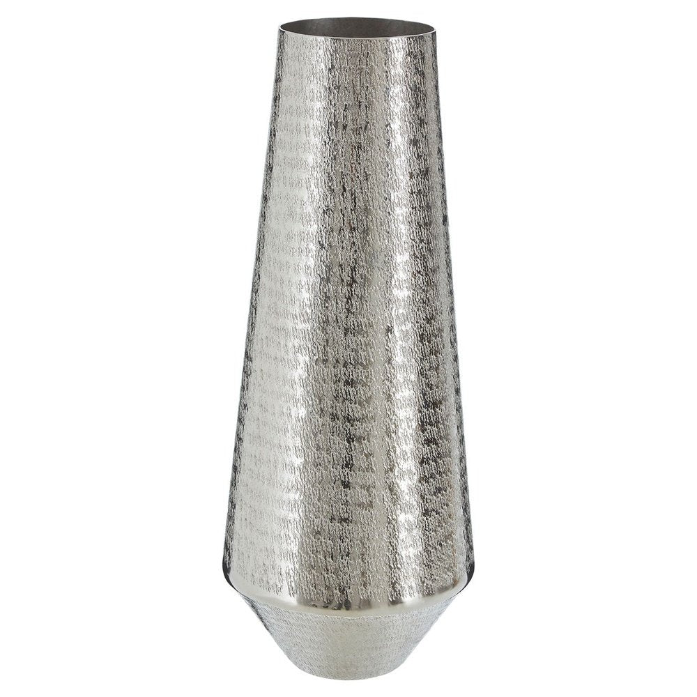 Product photograph of Olivia S Saira Large Hammered Silver Effect Vase from Olivia's.