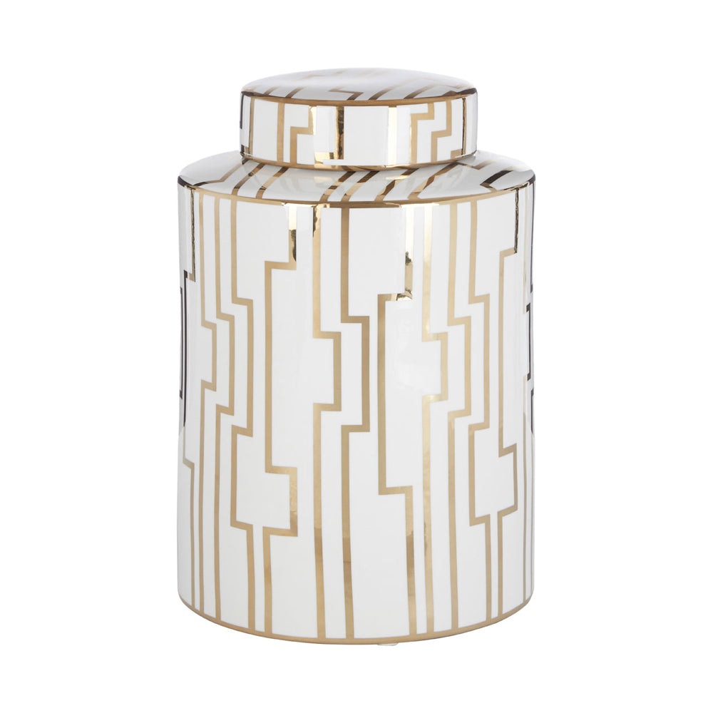 Product photograph of Olivia S Ariana Large Jar In White from Olivia's