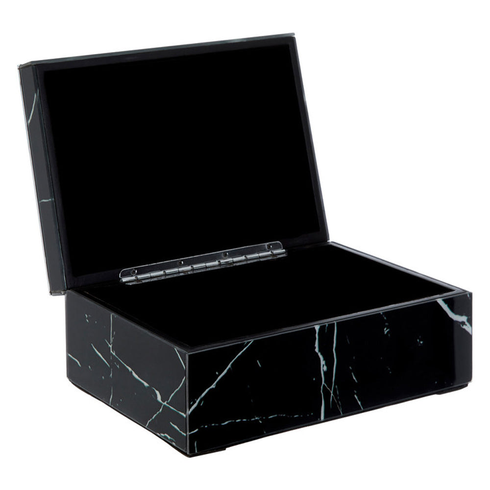 Product photograph of Olivia S Luxe Collection - Large Black Jewellery Box from Olivia's.