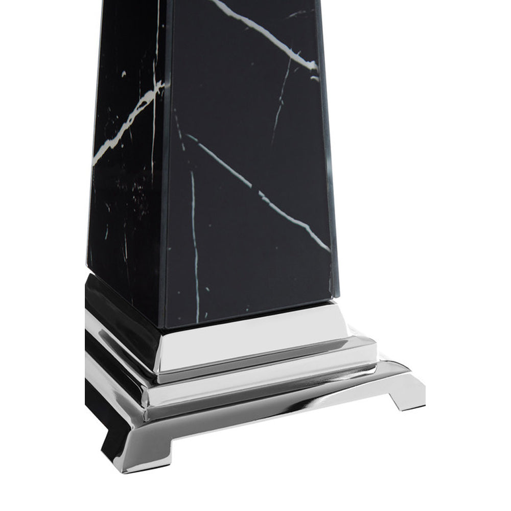 Product photograph of Olivia S Luxe Collection - Small Black Marble Effect Sculpture from Olivia's.