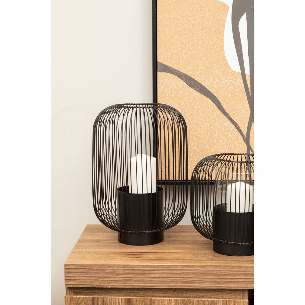 Product photograph of Olivia S Lantern Toni Black Large from Olivia's.