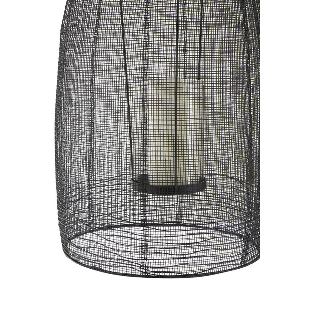 Product photograph of Olivia S Lantern Toni Black With Handle Large from Olivia's.