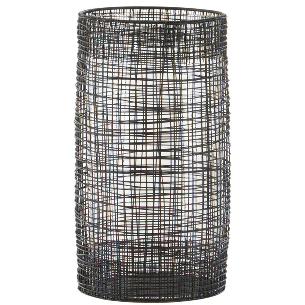 Product photograph of Olivia S Lantern Toni Black Cylindrical Large from Olivia's.