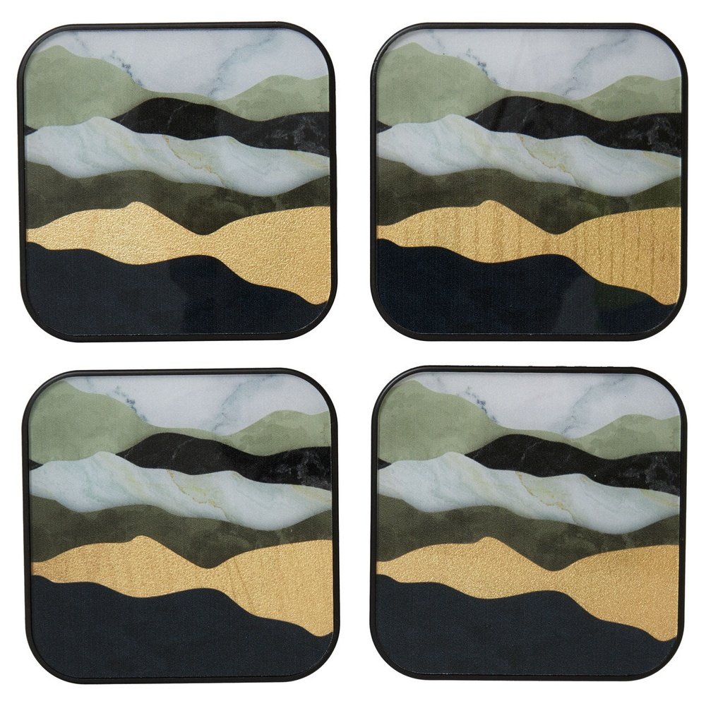 Product photograph of Olivia S Set Of 4 Selina Square Multicoloured Coasters from Olivia's