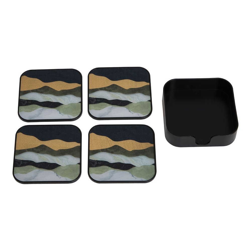 Product photograph of Olivia S Set Of 4 Selina Square Multicoloured Coasters from Olivia's.