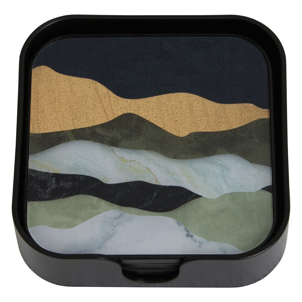 Product photograph of Olivia S Set Of 4 Selina Square Multicoloured Coasters from Olivia's.