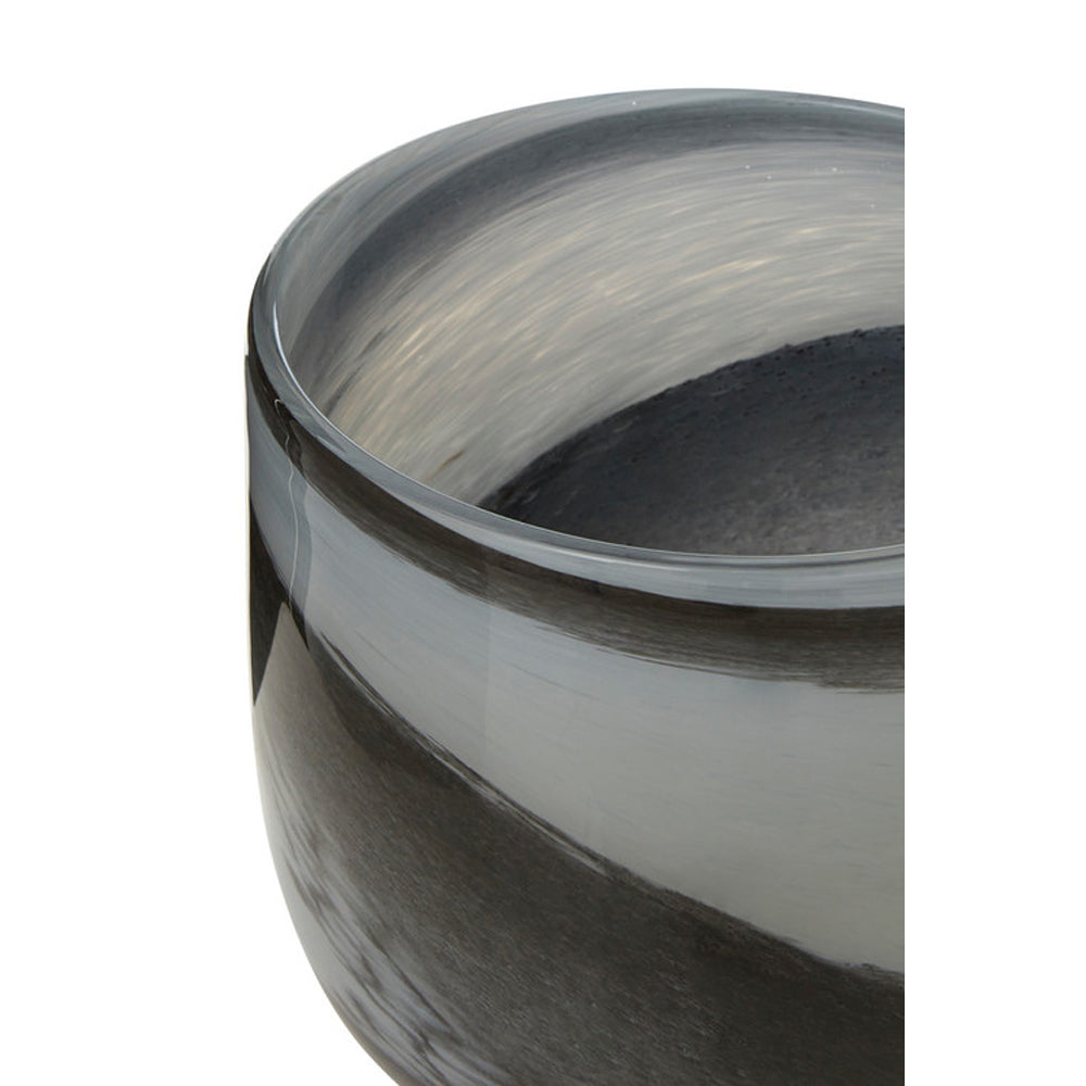 Product photograph of Olivia S Luxe Collection - Grey And Black Planter from Olivia's.