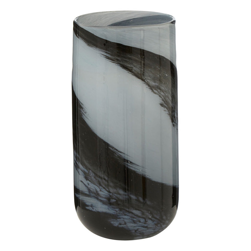 Product photograph of Olivia S Luxe Collection - Grey And Black Vase Large from Olivia's.