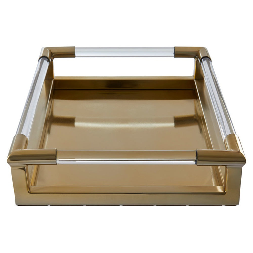 Product photograph of Olivia S Luxe Collection - Gold And Acrylic Tray from Olivia's.