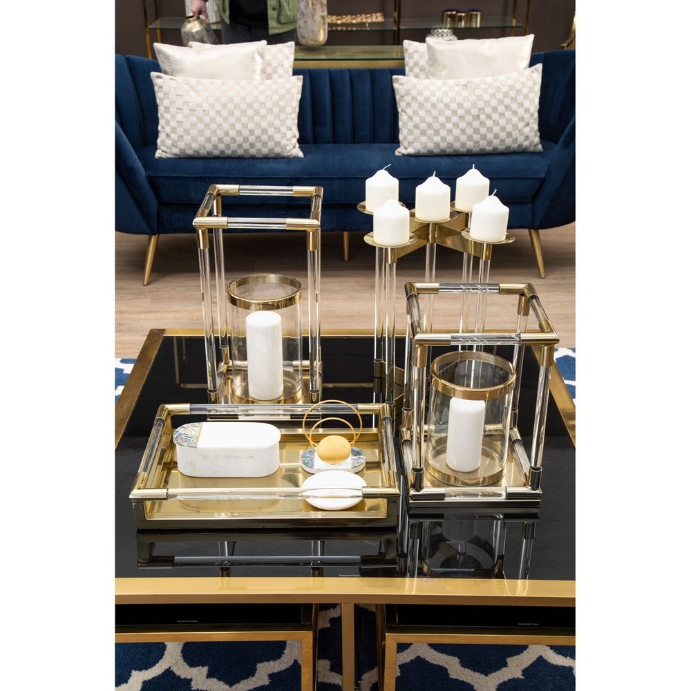 Product photograph of Olivia S Luxe Collection - Gold And Acrylic Tray from Olivia's.