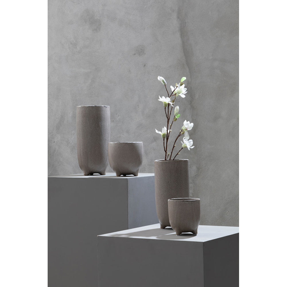 Product photograph of Olivia S Speckled Natural Stoneware Vase Large from Olivia's.