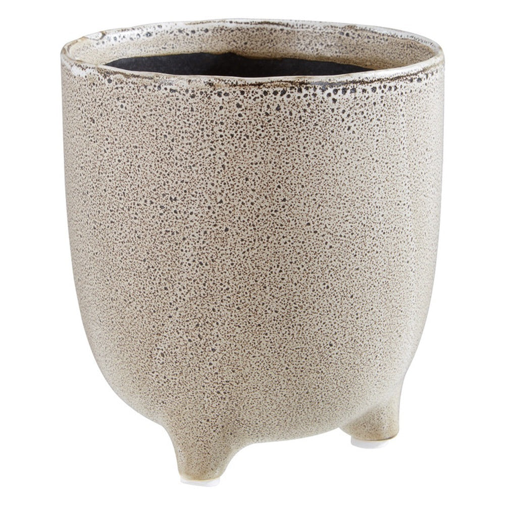 Product photograph of Olivia S Speckled Natural Stoneware Planter Small from Olivia's.