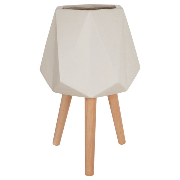 Product photograph of Olivia S Daniel Planter Multifaceted White Small from Olivia's