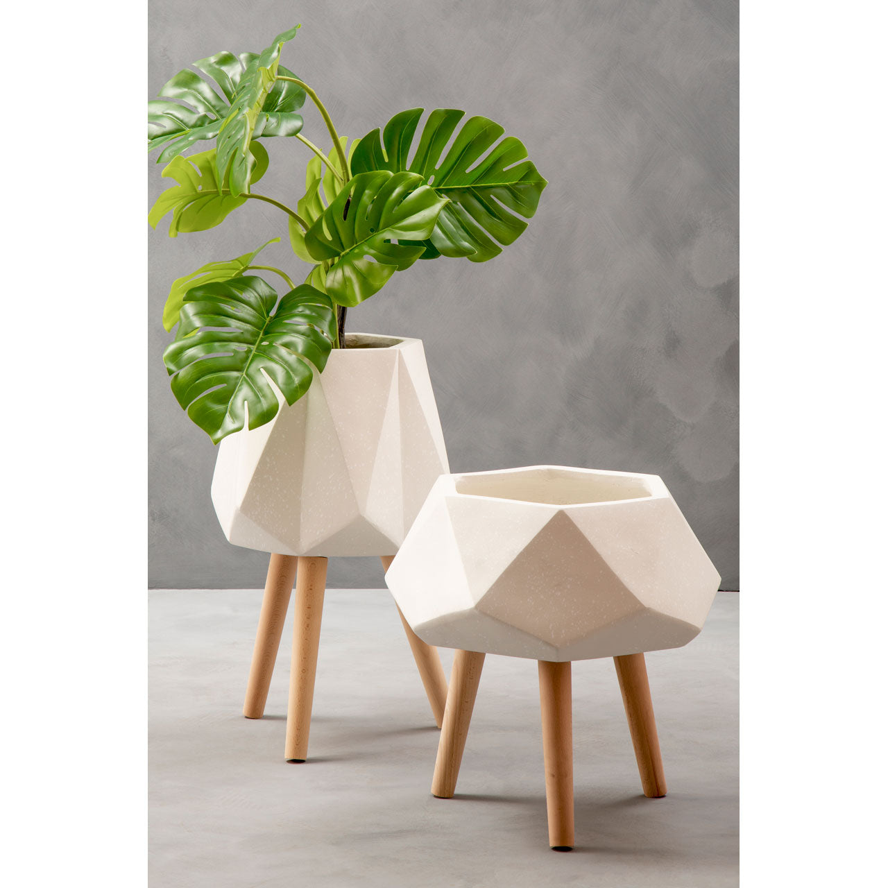 Product photograph of Olivia S Daniel Planter Multifaceted White Small from Olivia's.