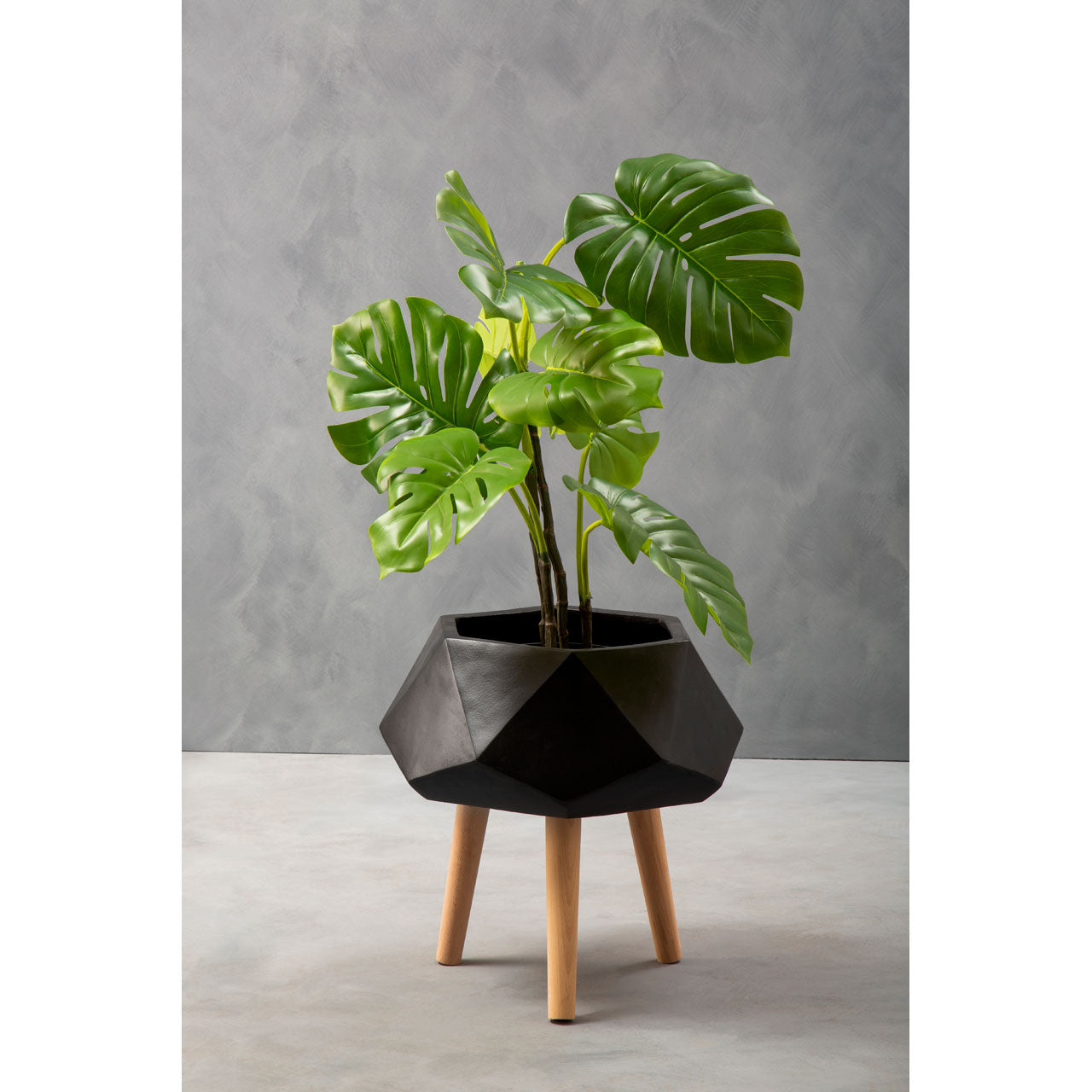 Product photograph of Olivia S Daniel Planter Multifaceted Black Small from Olivia's.