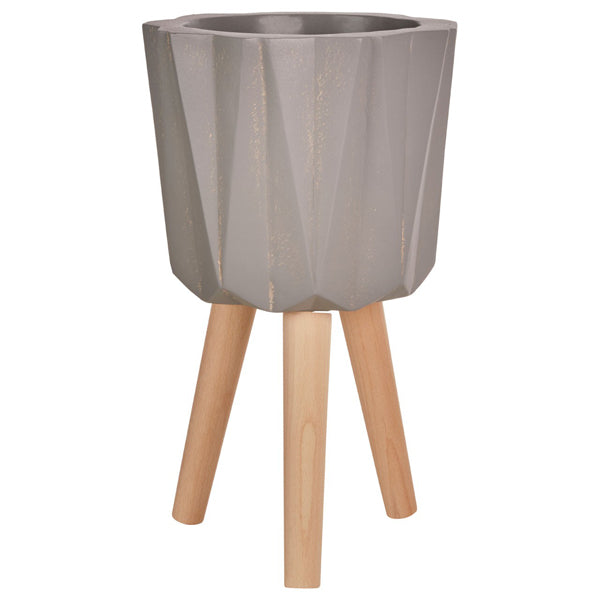 Product photograph of Olivia S Daniel Planter Multifaceted Grey Large from Olivia's.