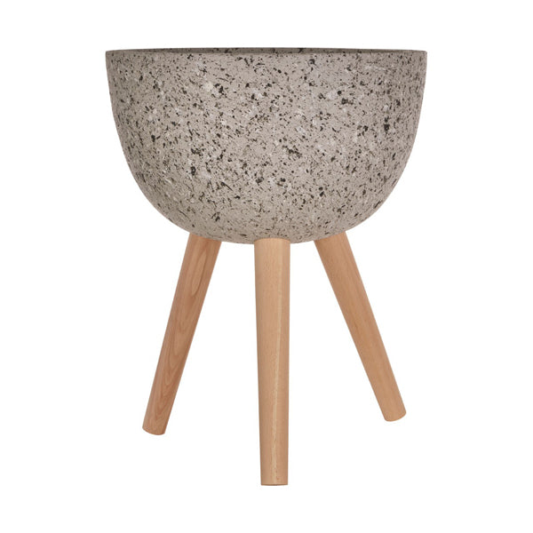 Product photograph of Olivia S Daniel Planter Grey Rounded Medium from Olivia's