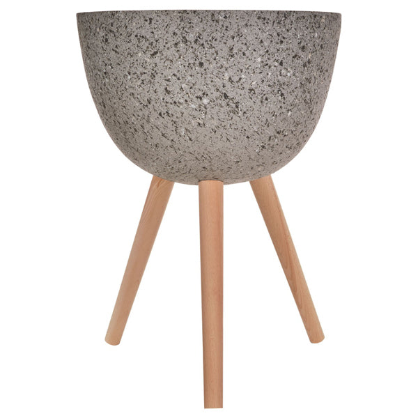 Product photograph of Olivia S Daniel Planter Grey Rounded Large from Olivia's.